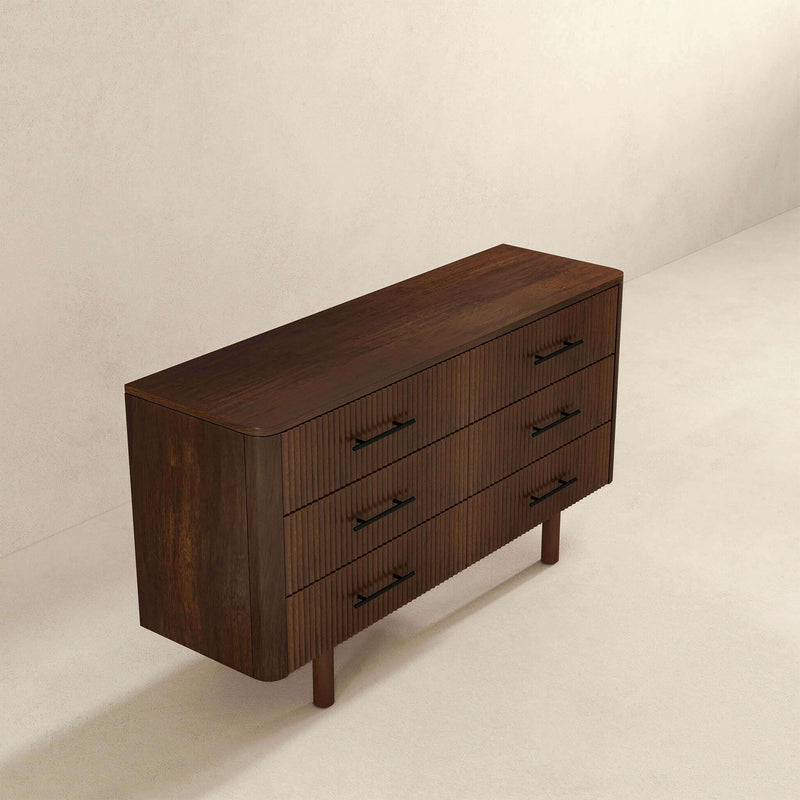 Logan - Dresser With 6 Drawers - Brown - R&R Furniture Gallery (Fountain Valley, CA)