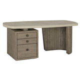 Angus - Solid Wood Desk - Antique White / Distressed Gray - R&R Furniture Gallery (Fountain Valley, CA)