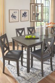 Caitbrook - RECT DRM Table Set (Set of 7) - Gray - R&R Furniture Gallery (Fountain Valley, CA)