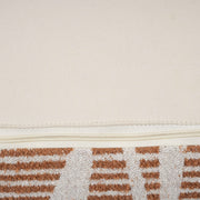 Cream and natural woven TOV Furniture Ember accent pouf with textured woven design and soft, plush appearance.