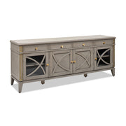 Dauphin - TV Stand Storage Display Console Table - Gray Cashmere - R&R Furniture Gallery (Fountain Valley, CA)