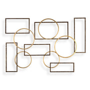 Uttermost Elias wall art featuring bronze and gold tones, modern wall decor with abstract geometric design.
