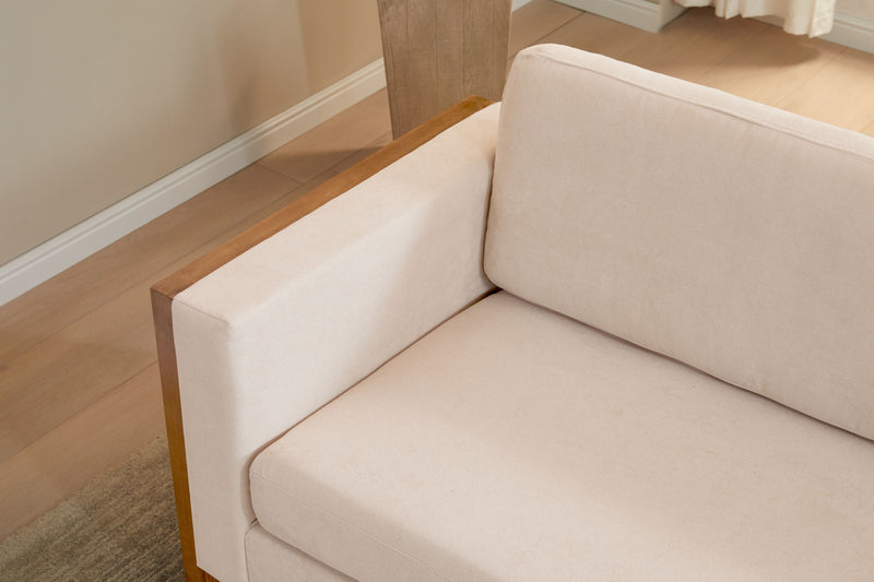 Modern Sofa With Solid Wood Legs, 3 Seater - R&R Furniture Gallery (Fountain Valley, CA)
