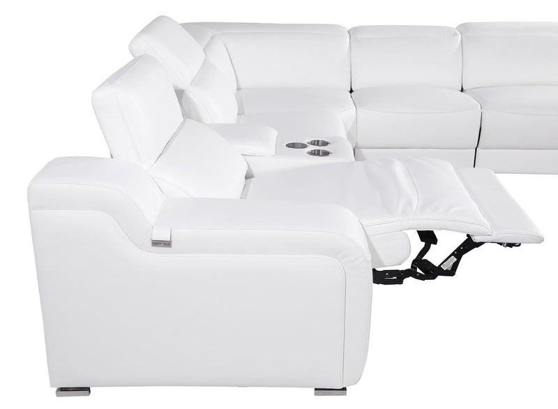 1116 - 8-Piece L-Shaped Sectional Sofa In With 3 Power Recliners & Power Headrests