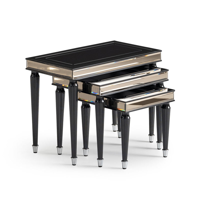 La Francaise - Nesting Tables (Set of 3) - Black Ice - R&R Furniture Gallery (Fountain Valley, CA)