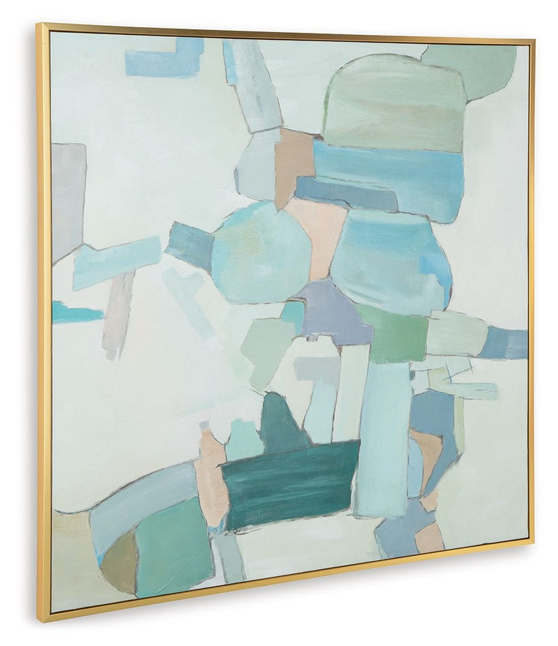 Wynburn - Wall Art - White / Blue / Green - R&R Furniture Gallery (Fountain Valley, CA)