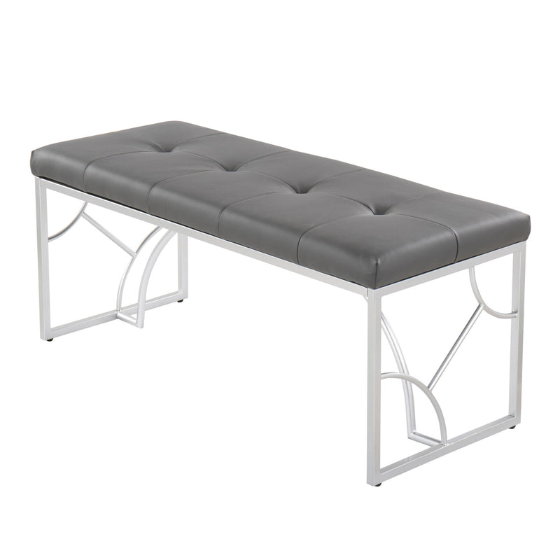 Lumi Source Constellation modern upholstered bench with sleek design and plush fabric, ideal for contemporary living spaces.
