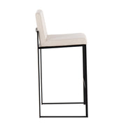 Lumi Source Fuji contemporary high back barstool with elegant design, featuring a sleek wooden seat and modern metal legs.
