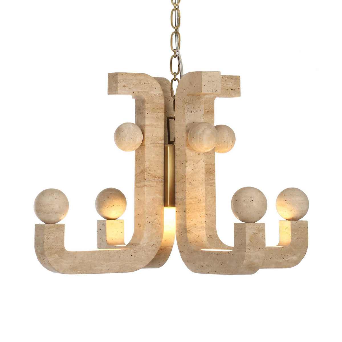 Equilibrium - 5 Light LED Pendant - Brass