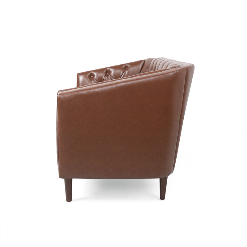 Sophisticated Loveseat With Diamond Stitched Detailing - R&R Furniture Gallery (Fountain Valley, CA)