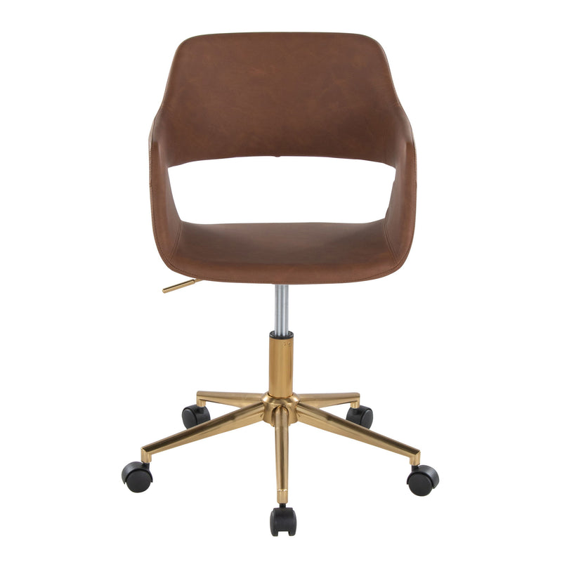 Lumi Source Margarite contemporary task desk chair with adjustable height and modern design, featuring a cushioned seat and backrest.