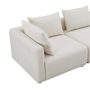 Hangover - Boucle Loveseat - Cream - R&R Furniture Gallery (Fountain Valley, CA)
