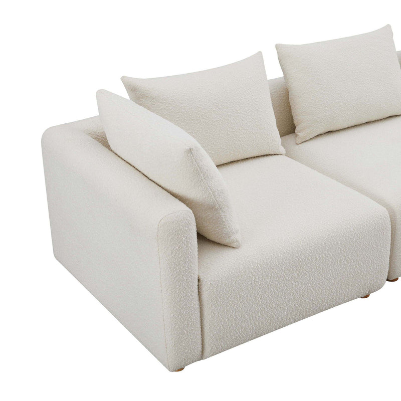 Hangover - Boucle Loveseat - Cream - R&R Furniture Gallery (Fountain Valley, CA)