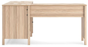 Battelle - 60" Home Office Desk With Return - Tan - R&R Furniture Gallery (Fountain Valley, CA)