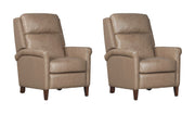 Parker Living Northfield Power Cordless High Leg Recliner in a modern fabric with plush cushioning and high wooden legs.