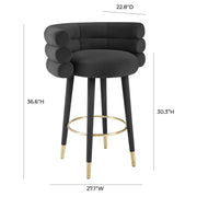 Betty - Velvet Barstool - R&R Furniture Gallery (Fountain Valley, CA)