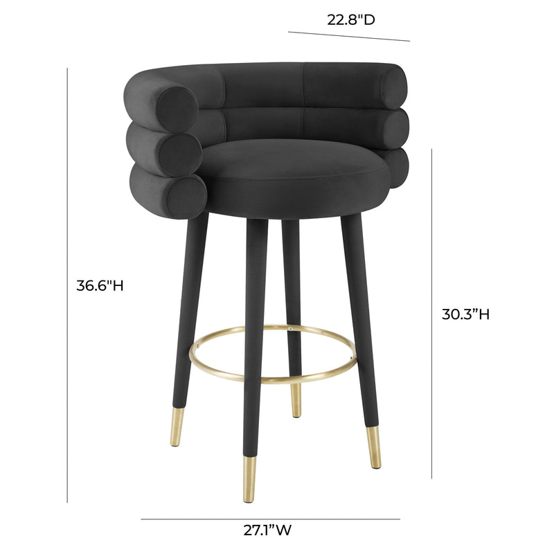 Betty - Velvet Barstool - R&R Furniture Gallery (Fountain Valley, CA)