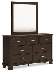 Covetown - Dresser And Mirror - Dark Brown - R&R Furniture Gallery (Fountain Valley, CA)
