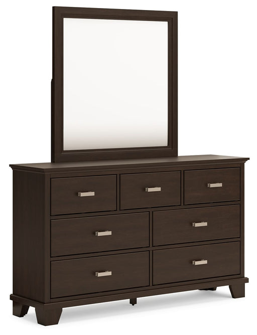 Covetown - Dresser And Mirror - Dark Brown - R&R Furniture Gallery (Fountain Valley, CA)
