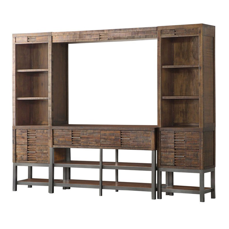 Andria - Entertainment Center - Reclaimed Oak - R&R Furniture Gallery (Fountain Valley, CA)