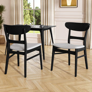Mid Century Dining Chairs With Cushioned Seats And Wood Frame (Set of 2) - R&R Furniture Gallery (Fountain Valley, CA)