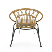 Set of two Noble House Banya chairs in light brown with wooden legs, modern design for dining or living spaces.