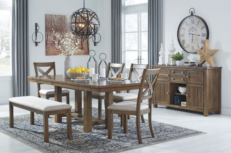 Moriville - Upholstered Bench - Beige - R&R Furniture Gallery (Fountain Valley, CA)