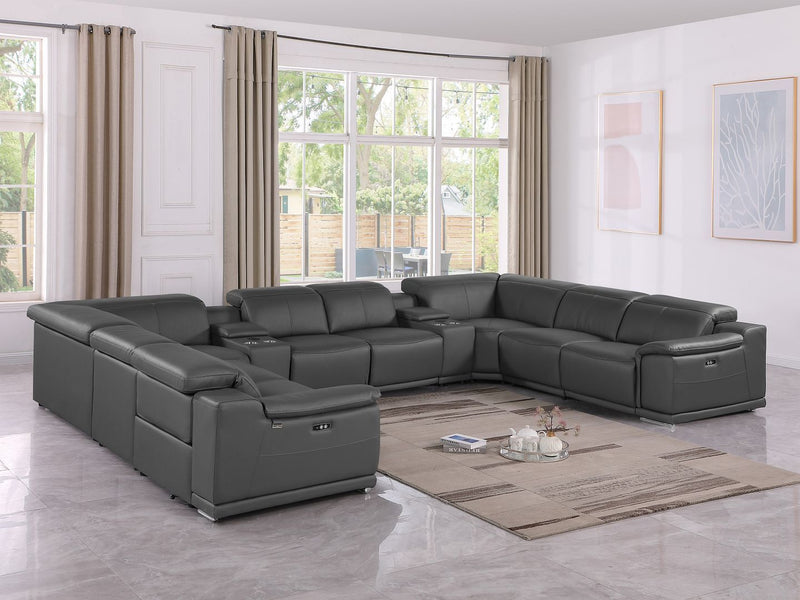 9762 - 10-Piece U-Shaped Sectional Sofa With 4 Power Recliners - R&R Furniture Gallery (Fountain Valley, CA)