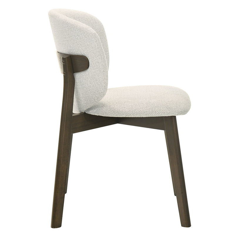 Mallin - Side Chair (Set of 2) - Gray Chenille & Walnut - R&R Furniture Gallery (Fountain Valley, CA)