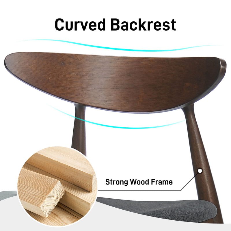 Retro Dining Chairs With Ergonomic Back (Set of 2) - R&R Furniture Gallery (Fountain Valley, CA)
