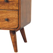 Curved Charm Console - Brown - R&R Furniture Gallery (Fountain Valley, CA)