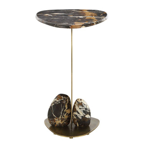 Rock Formation - Accent Table - Bronze / Black