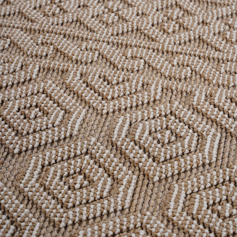 Guros - 8' X 10' Geometric Indoor / Outdoor Area Rug - Mocha - R&R Furniture Gallery (Fountain Valley, CA)