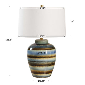 Judarn - Table Lamp - Blue / Brown