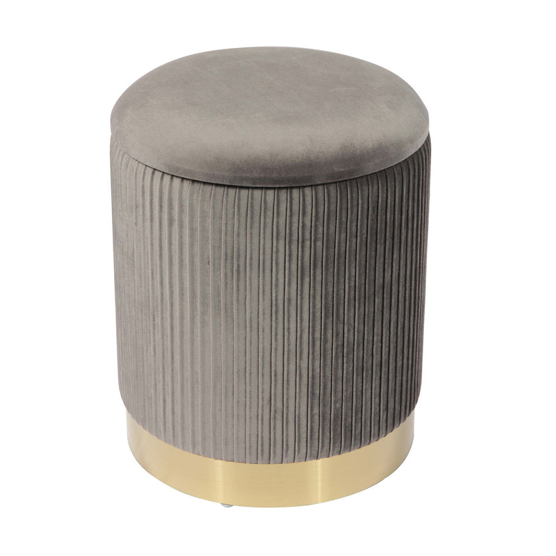 Zoe - Velvet Storage Ottoman - R&R Furniture Gallery (Fountain Valley, CA)