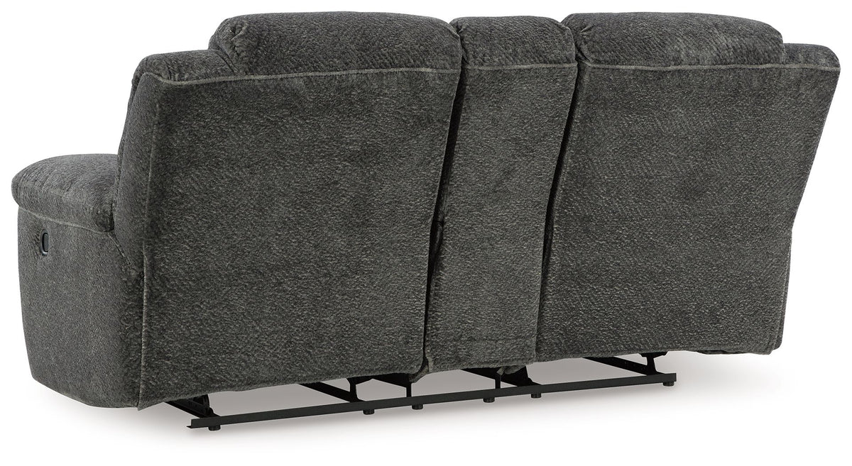Frohn - Dbl Reclining Loveseat With Console - R&R Furniture Gallery (Fountain Valley, CA)