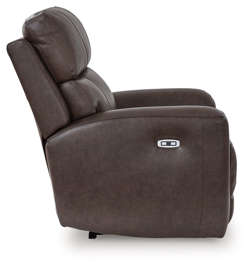 Crossplex - Power Recliner / Adjustable Headrest - Smoke - R&R Furniture Gallery (Fountain Valley, CA)
