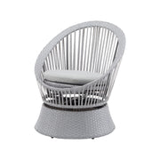 Modern Swivel Wicker Lounge Chair With Round Design - R&R Furniture Gallery (Fountain Valley, CA)
