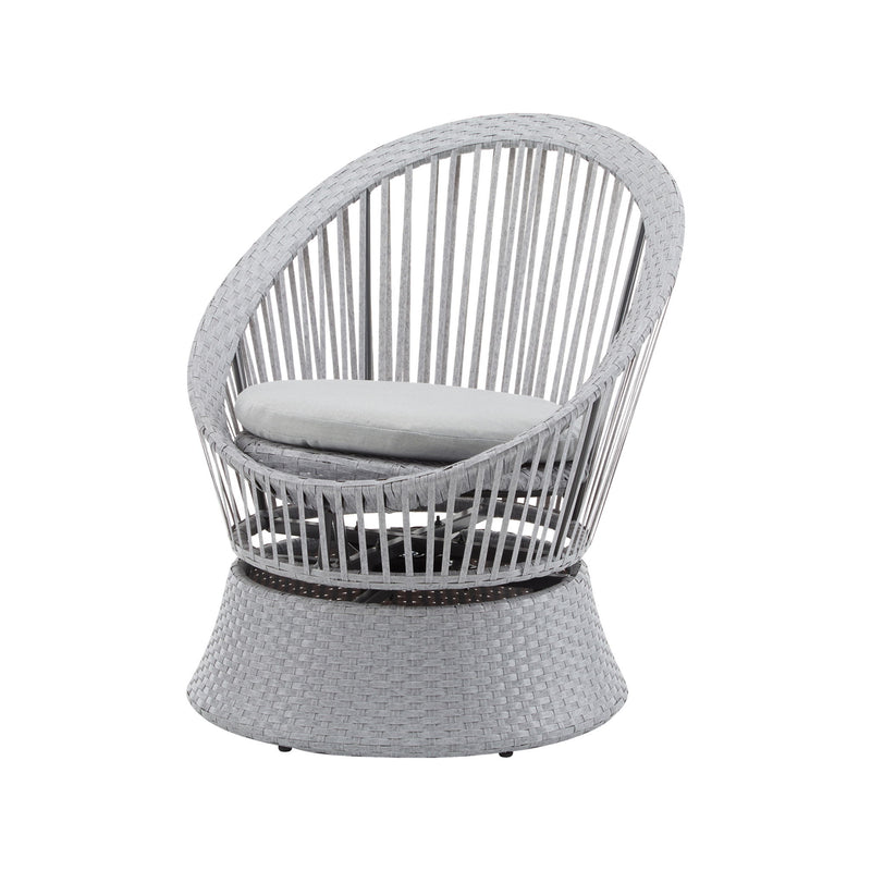 Modern Swivel Wicker Lounge Chair With Round Design - R&R Furniture Gallery (Fountain Valley, CA)