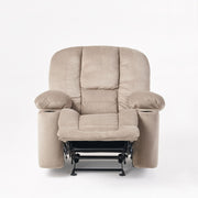 Luxurious Manual Recliner Chair With Skin-Friendly Fabric And Dual Cup Holders - R&R Furniture Gallery (Fountain Valley, CA)