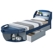 Neptune II - Twin Bed - Gray / Navy - R&R Furniture Gallery (Fountain Valley, CA)
