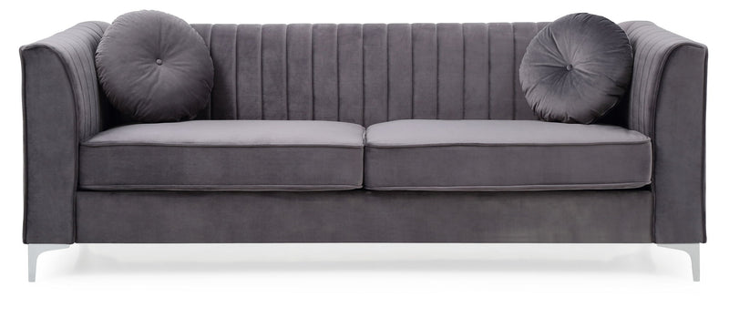 Delray Micro Suede Sofa by Glory Furniture featuring a stylish stationary sofa with plush micro suede upholstery.