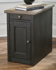 Tyler Creek - Chair Side End Table - Grayish Brown / Black - R&R Furniture Gallery (Fountain Valley, CA)