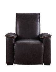 Misezon - Power Motion Recliner - Dark Top Grain Brown Leather & Aluminum - R&R Furniture Gallery (Fountain Valley, CA)