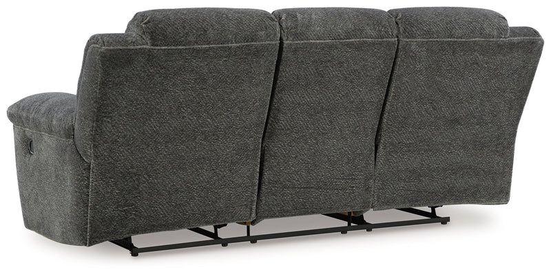 Signature Design by Ashley Frohn reclining sofa and loveseat set in neutral fabric, featuring plush cushions and reclining features.