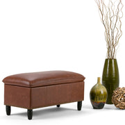 Emily - Storage Ottoman - Cognac - R&R Furniture Gallery (Fountain Valley, CA)