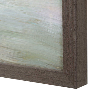 Awakening - Hand Painted Landscape Art - Blue / Brown / Green / White / Yellow