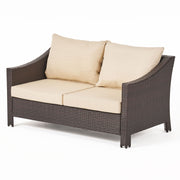 Antibes - 4 Pieces Wicker Chat Set - Brown / Beige - R&R Furniture Gallery (Fountain Valley, CA)