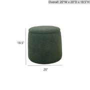 Elegant Round Storage Ottoman Upholstered - R&R Furniture Gallery (Fountain Valley, CA)