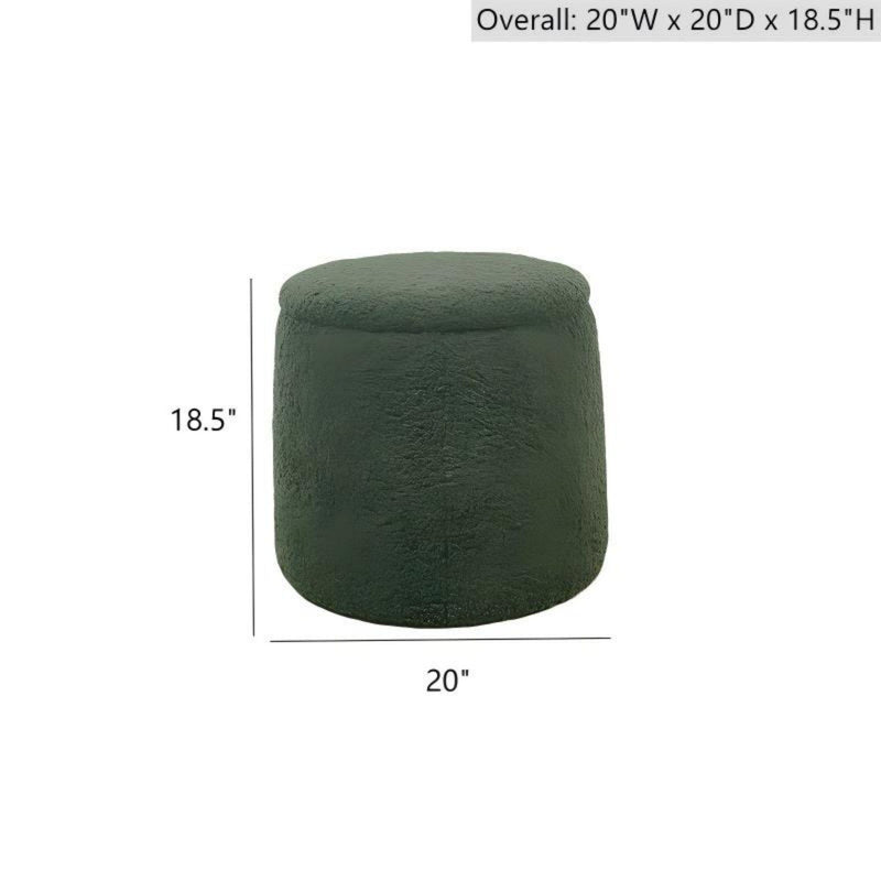 Elegant Round Storage Ottoman Upholstered - R&R Furniture Gallery (Fountain Valley, CA)